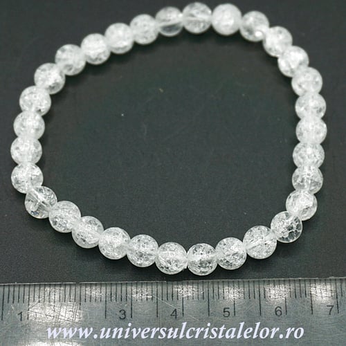 Bratara cuart gheata rotund - 6 mm