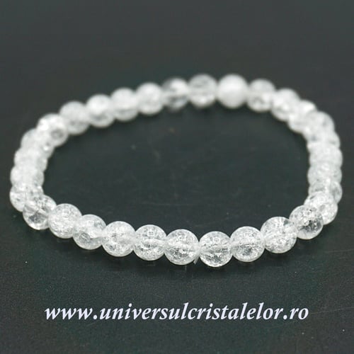 Bratara cuart gheata rotund - 6 mm