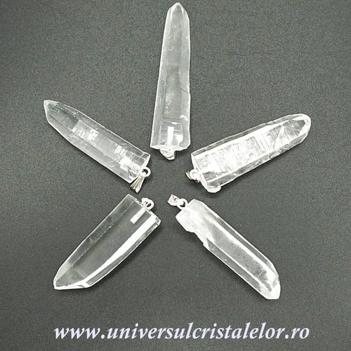 Pandantiv cristal de stanca varf lemurian