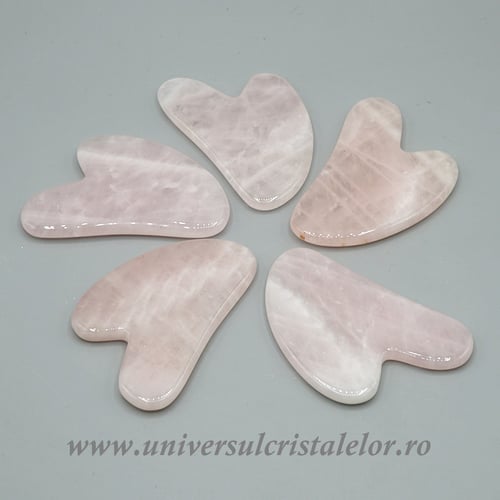 Piatra Gua Sha cuart roz