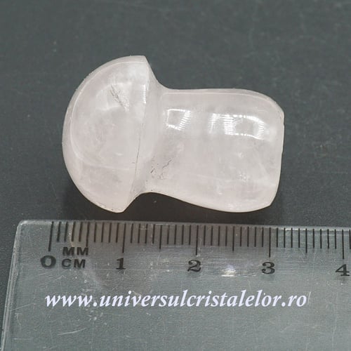 Figurina cuart roz ciuperci