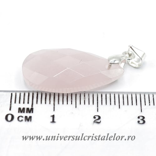 Pandantiv cuart roz lacrima fatetat m2