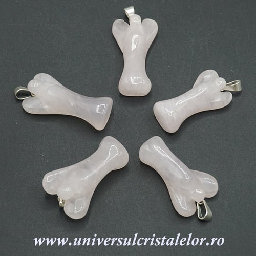 Pandantiv cuart roz inger