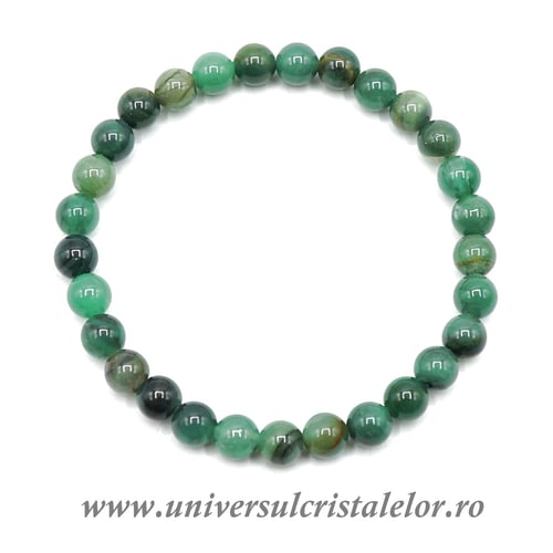 Bratara cuart verde - 6 mm