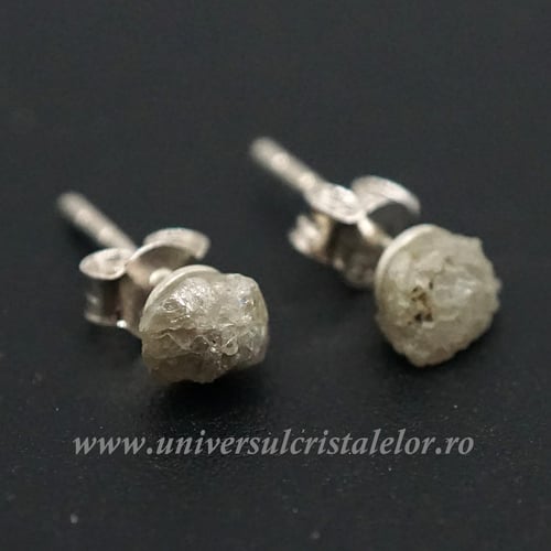 Cercei diamant brut
