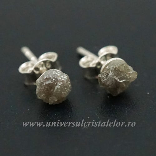 Cercei diamant brut