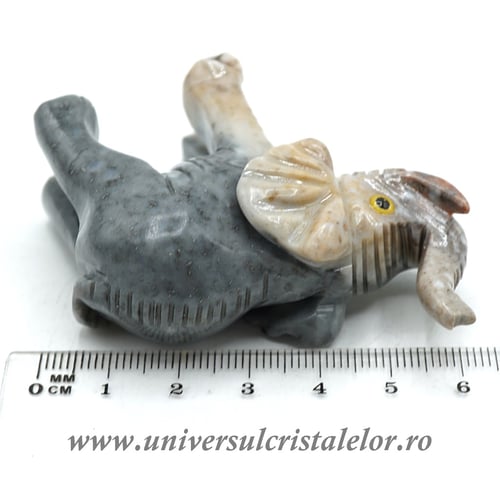 Figurina steatit elefant 7 cm unicat m3