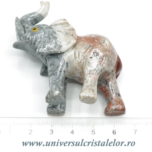 Figurina steatit elefant 5 cm unicat m2