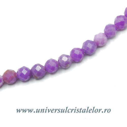 Colier fosfosiderit rotund fatetat - 3 mm