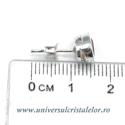 Cercei granat lacrima fatetat - 6,5/9mm