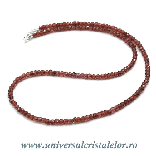 Colier granat fatetat