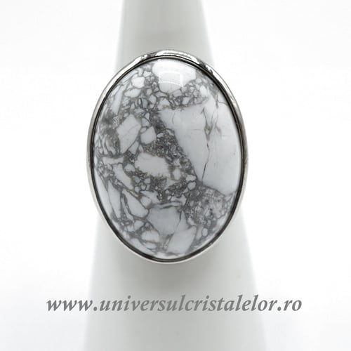 Inel howlit oval reglabil m5