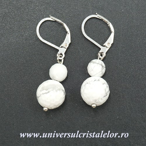 Cercei howlit alb rotund-10mm m03