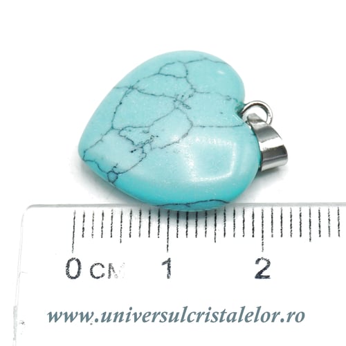 Pandantiv howlit albastru inima