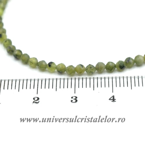 Colier jad ( nefrit ) rotund fatetat - 3mm