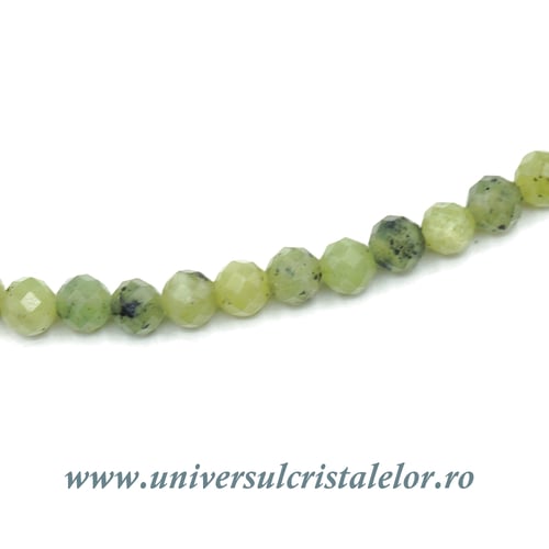 Colier jad ( nefrit ) rotund fatetat - 3,6mm