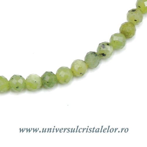 Bratara jad ( nefrit ) rotund fatetat - 3,6mm