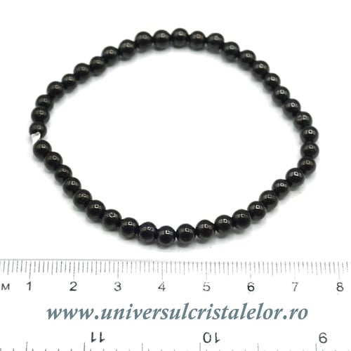 Bratara jais rotund - 4.5 mm