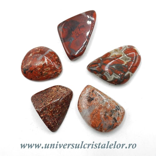 Jasp floare de mac piatra rulata