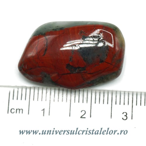 Jasp heliotrop (piatra sangelui) piatra rulata