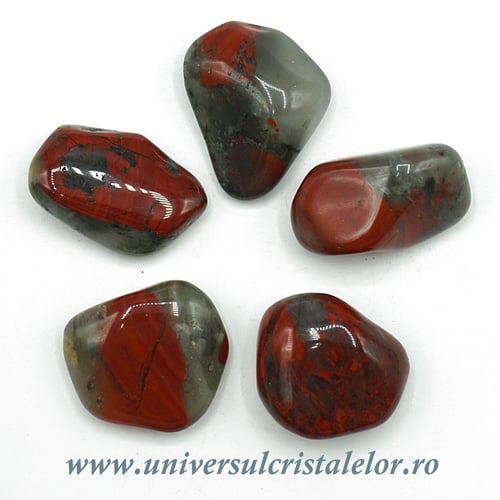 Jasp heliotrop (piatra sangelui) piatra rulata