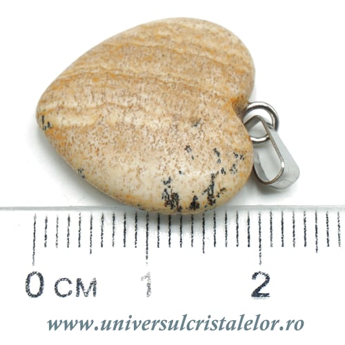 Pandantiv jasp peisaj inima