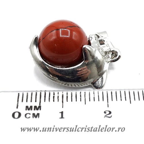 Pandantiv jasp rosu sfera m3