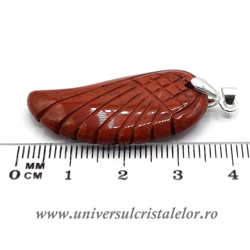 Pandantiv jasp rosu aripa m1