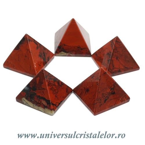 Piramida jasp rosu -4cm