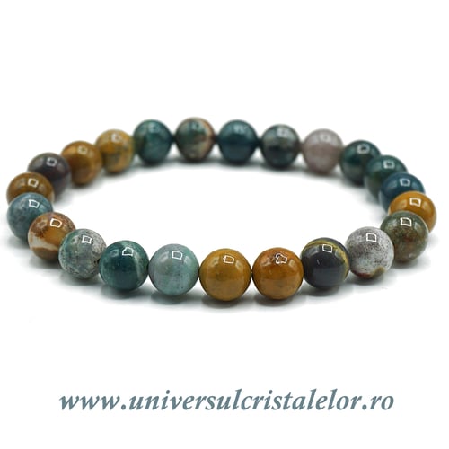 Bratara jasp oceanic rotund - 8 mm