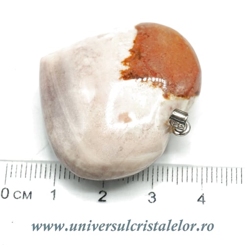 Pandantiv jasp policrom inima