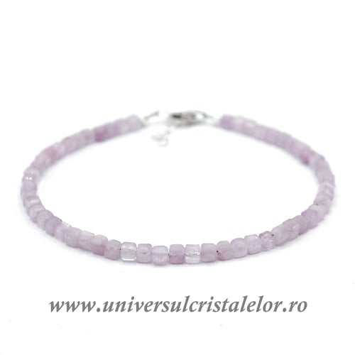 Bratara kunzit cub fatetat - 3,7 mm