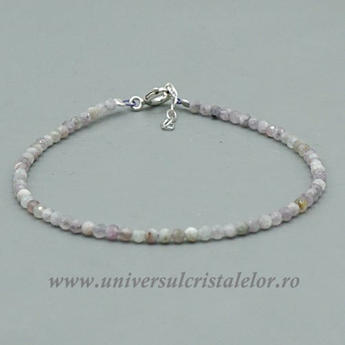 Bratara kunzit rotund fatetat 2,7 mm