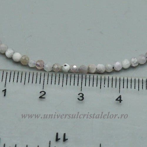 Colier kunzit rotund fatetat -2,7 mm