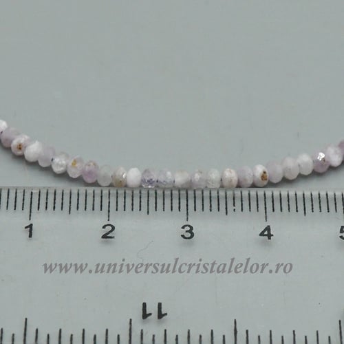 Colier kunzit rotund fatetat 3 mm