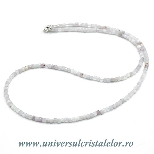 Colier kunzit cub fatetat - 2,7 mm