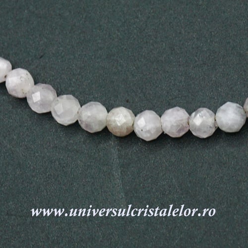 Colier kunzit rotund fatetat - 3 mm