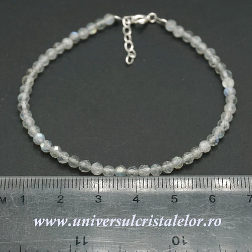 Bratara labradorit rotund fatetat - 3,5mm