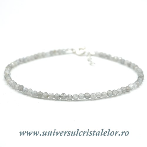 Bratara labradorit rotund fatetat - 2,6mm