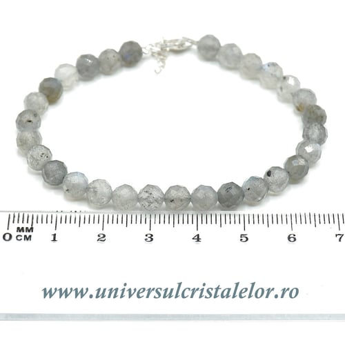 Bratara labradorit rotund fatetat- 5,7mm