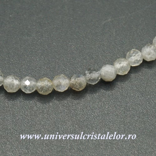 Bratara labradorit rotund fatetat - 3 mm