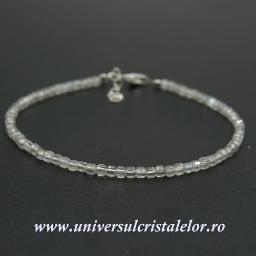 Bratara labradorit cub fatetat - 2,5mm