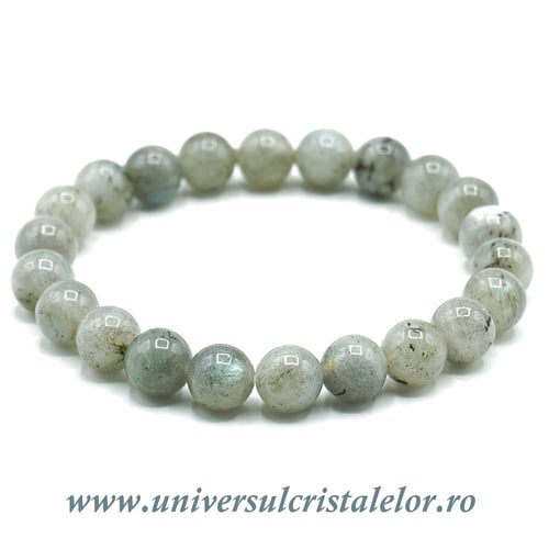 Bratara labradorit rotund - 8 mm
