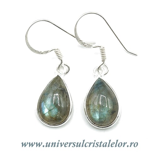 Cercei labradorit lacrima