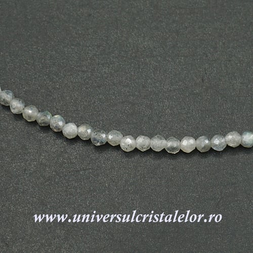 Colier labradorit rotund fatetat - 2.2 mm
