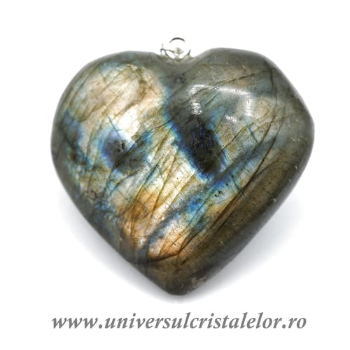 Pandantiv labradorit inima unicat m4
