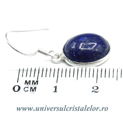 Cercei lapis lazuli ovali