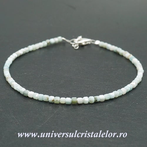 Bratara larimar cub fatetat - 2,5mm