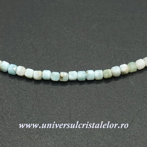 Colier larimar cub fatetat - 2.5 mm