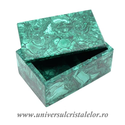 Caseta bijuterii malachit